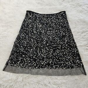 100% Silk Lining BCBGMaxAzria sequined skirt size small